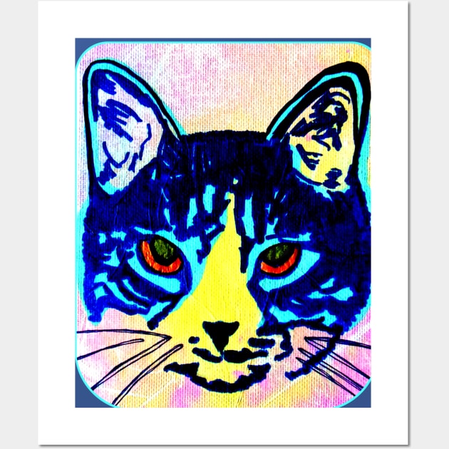 Pop Art Cat Wall Art by Jan4insight TeeStore